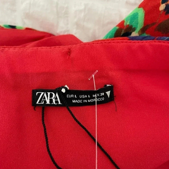 Zara floral printed ruched top - Picture 9 of 14